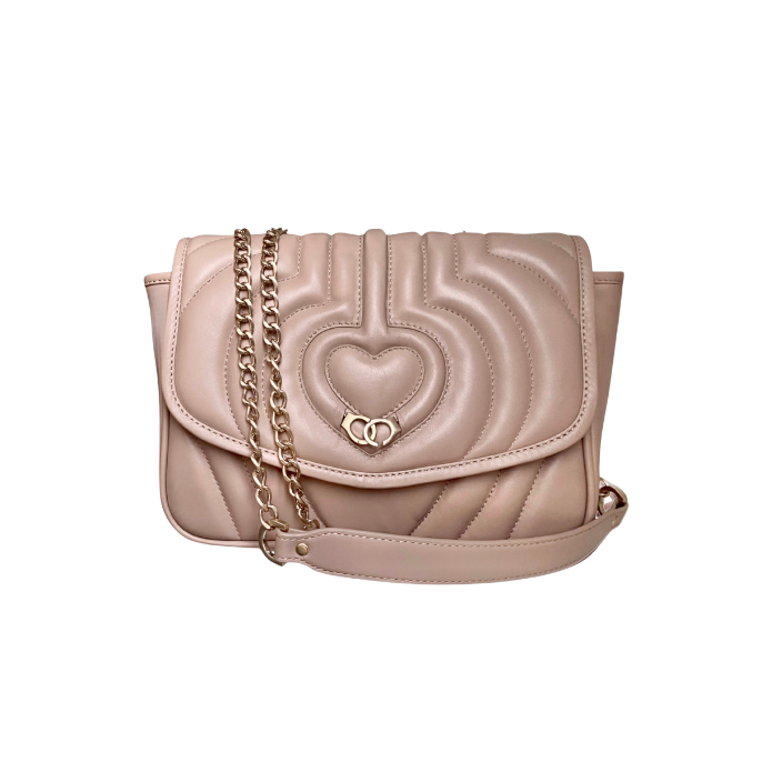 Sac trotteur à rabat - Beige rosé