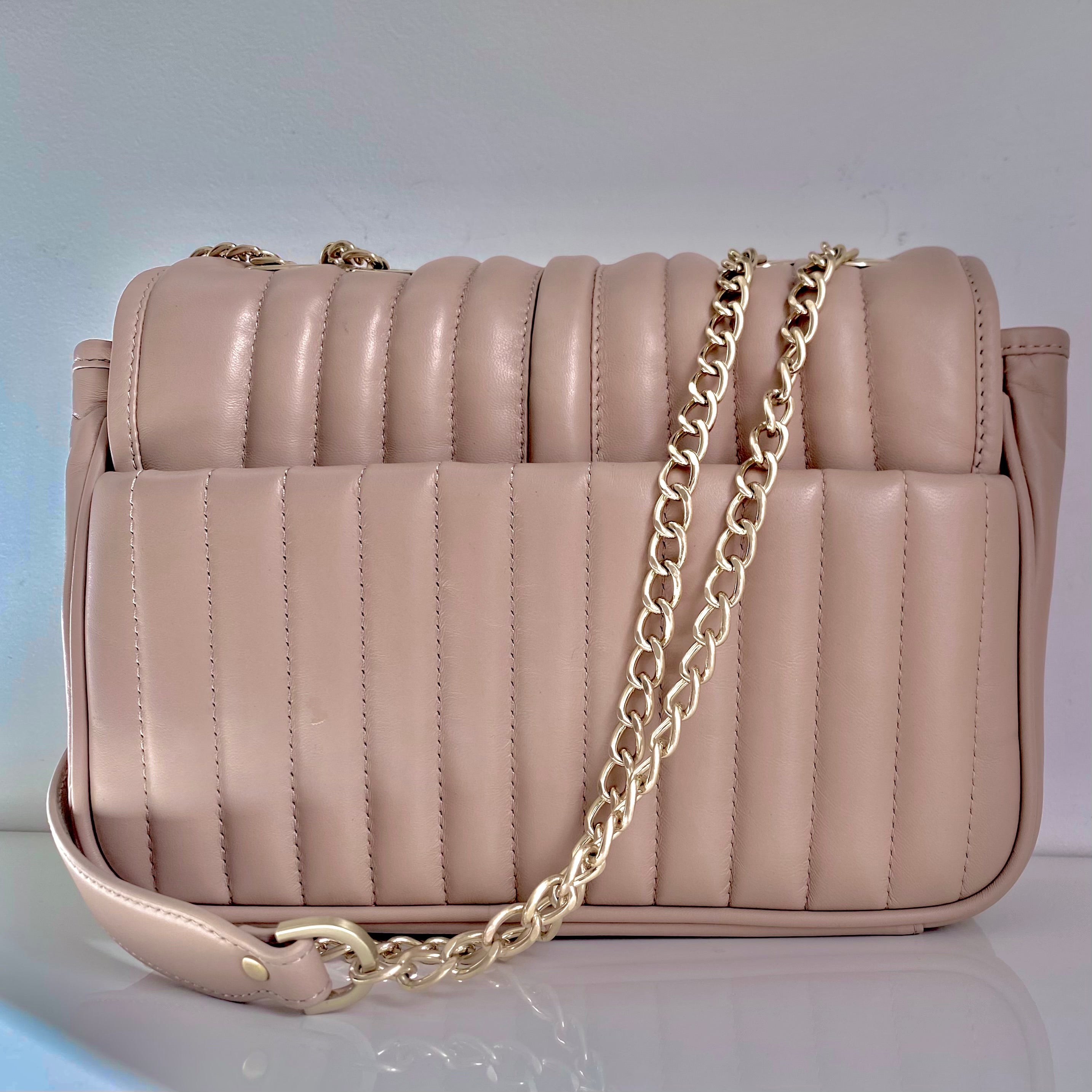 Sac trotteur à rabat - Beige rosé