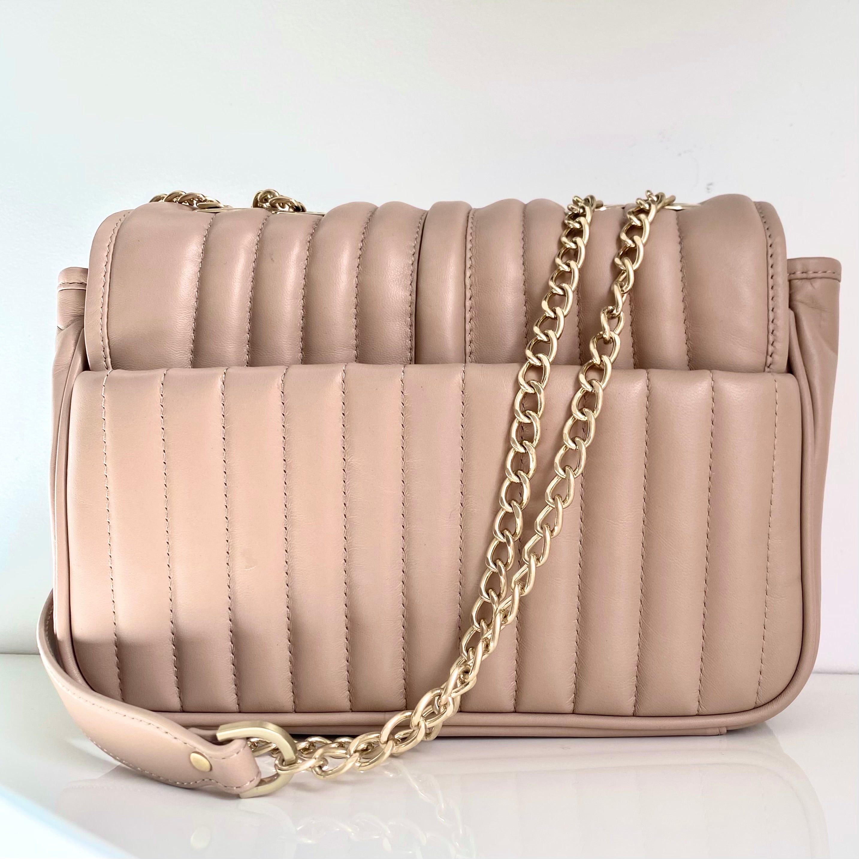 Sac trotteur à rabat - Beige rosé