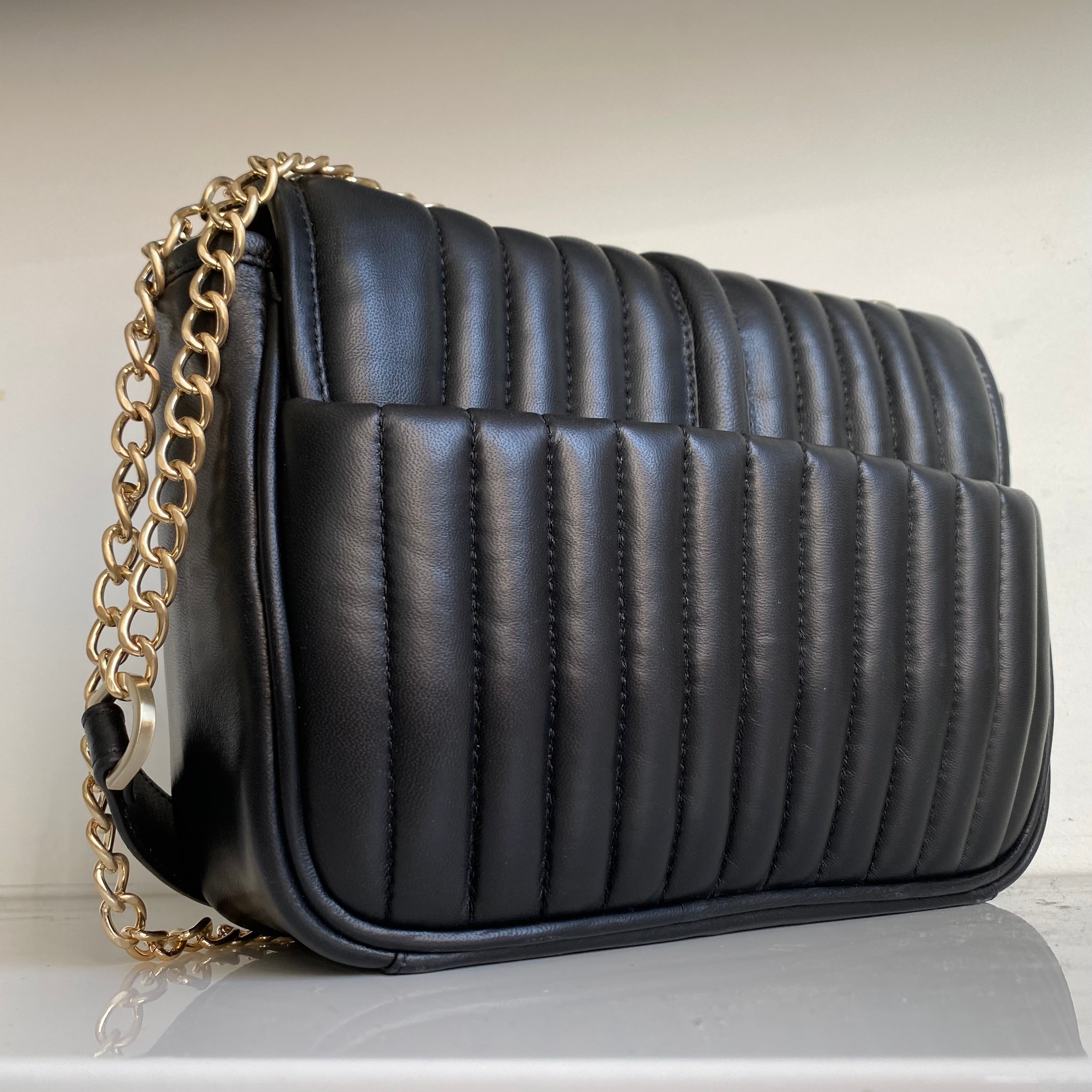 Sac trotteur à rabat - Noir