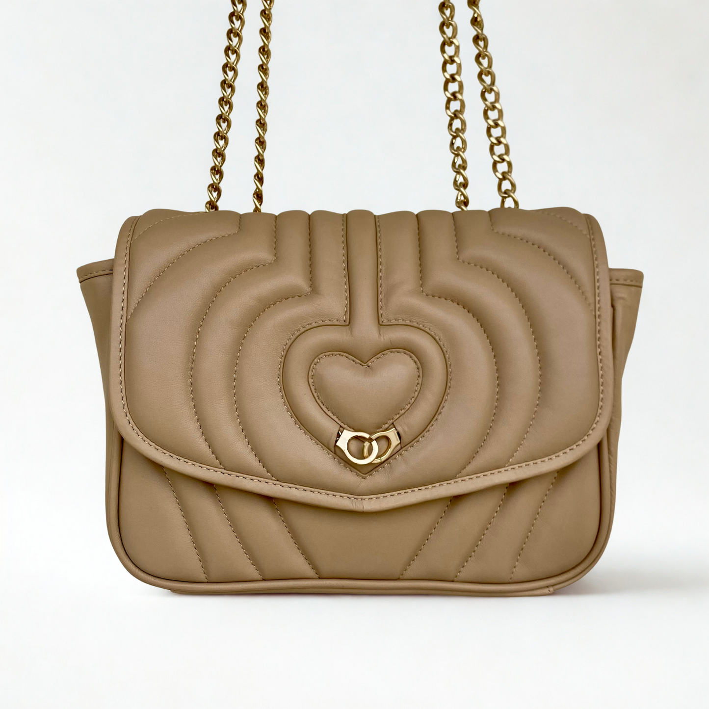 Sac trotteur à rabat SOFT MATELASSÉ - GOURIA Couleur Camel