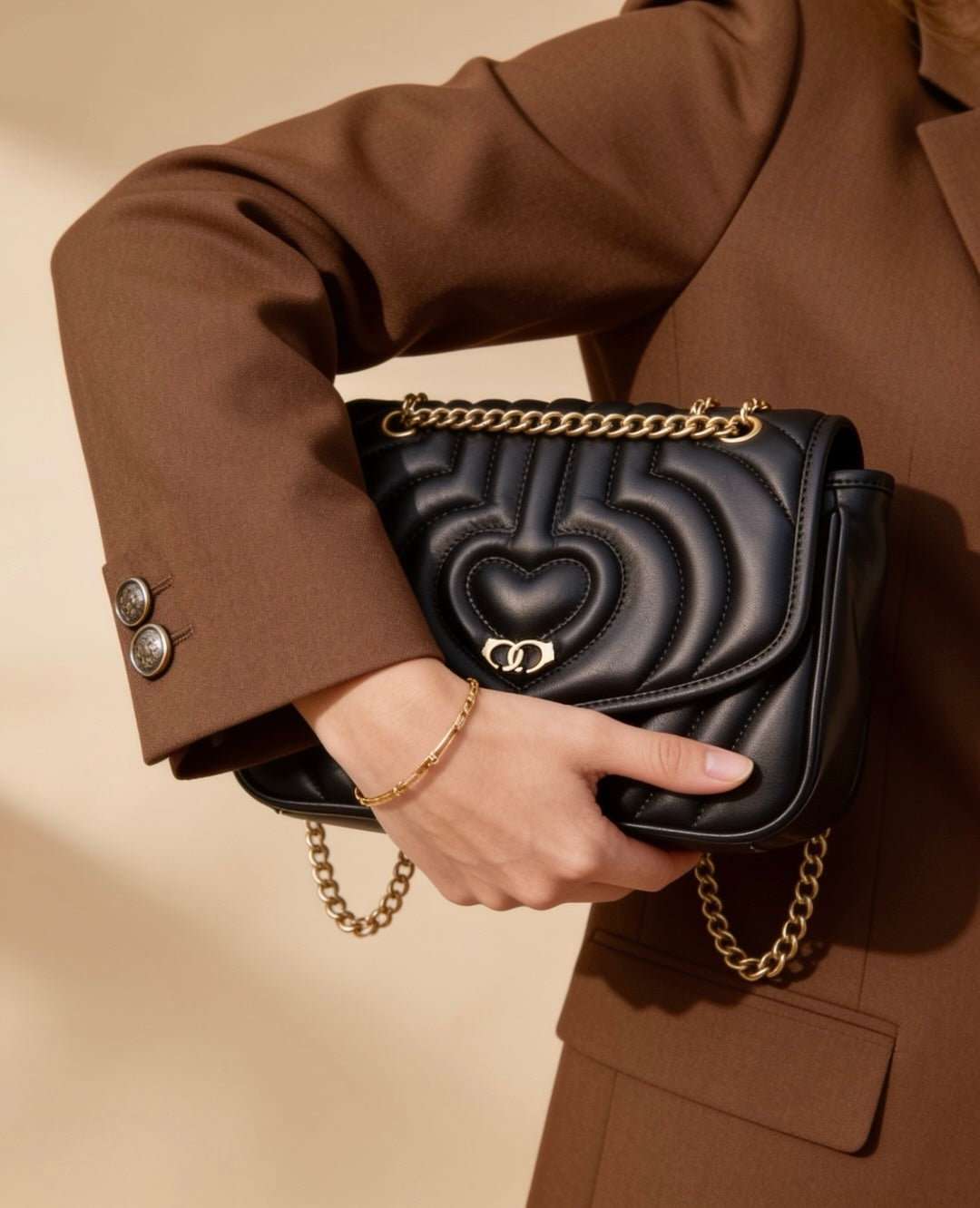 Sac trotteur à rabat - Noir