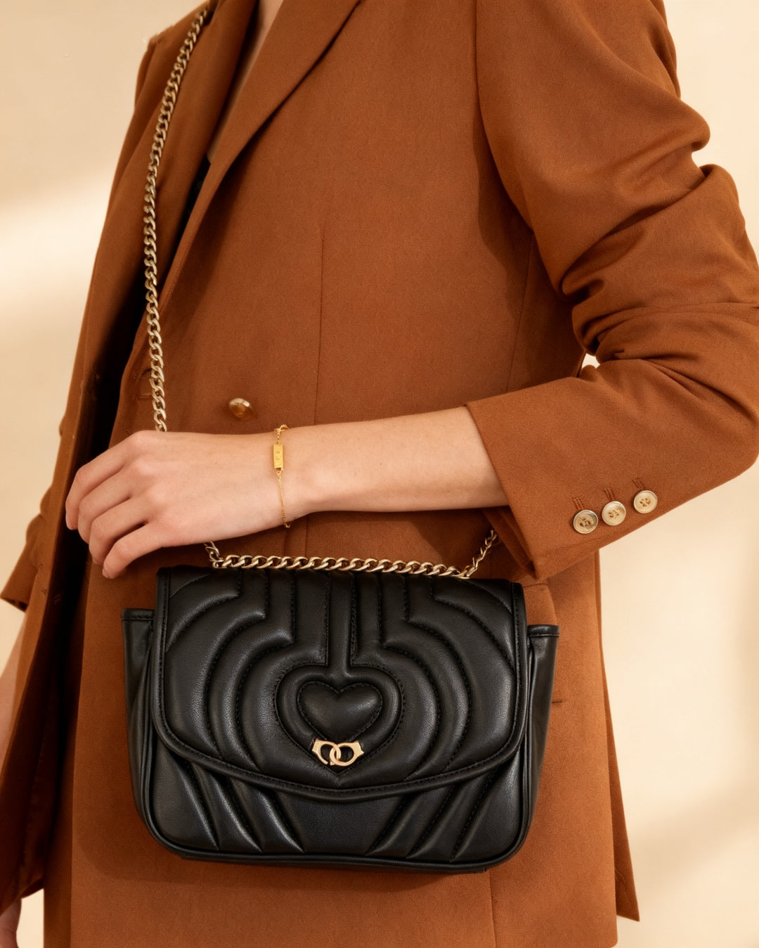 Sac trotteur à rabat - Noir