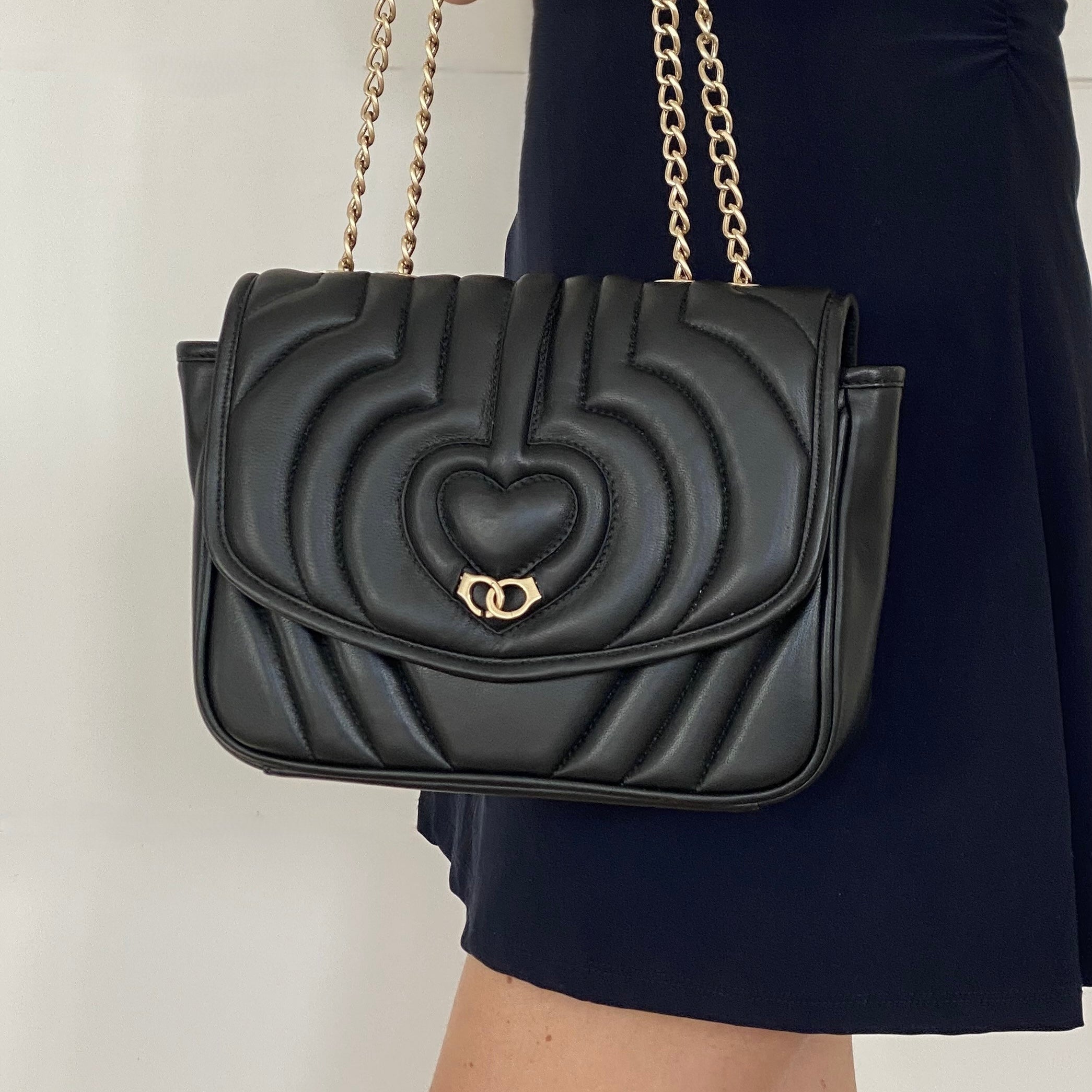 Sac trotteur à rabat - Noir