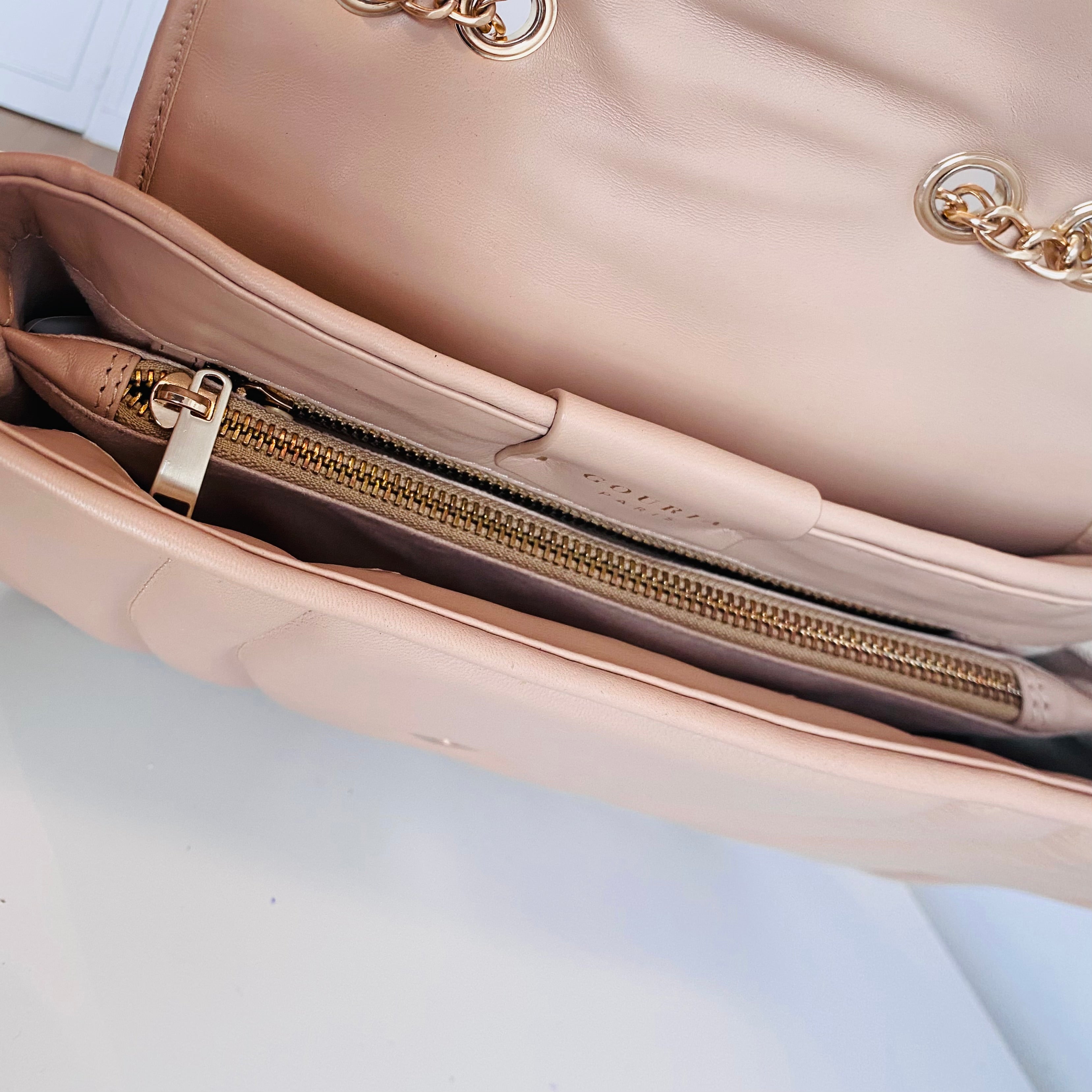 Sac trotteur à rabat - Beige rosé