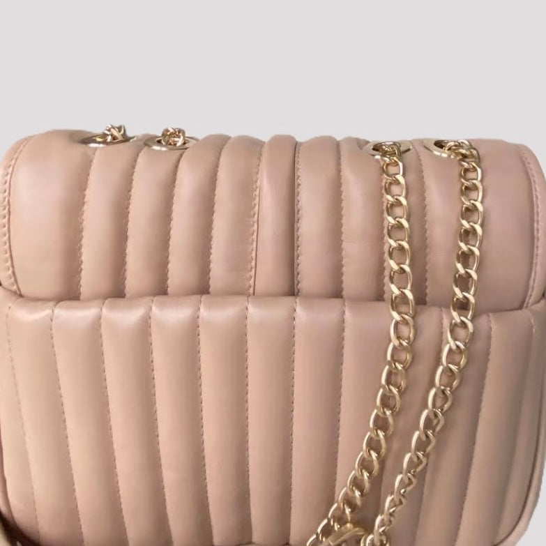 Sac trotteur à rabat - Beige rosé