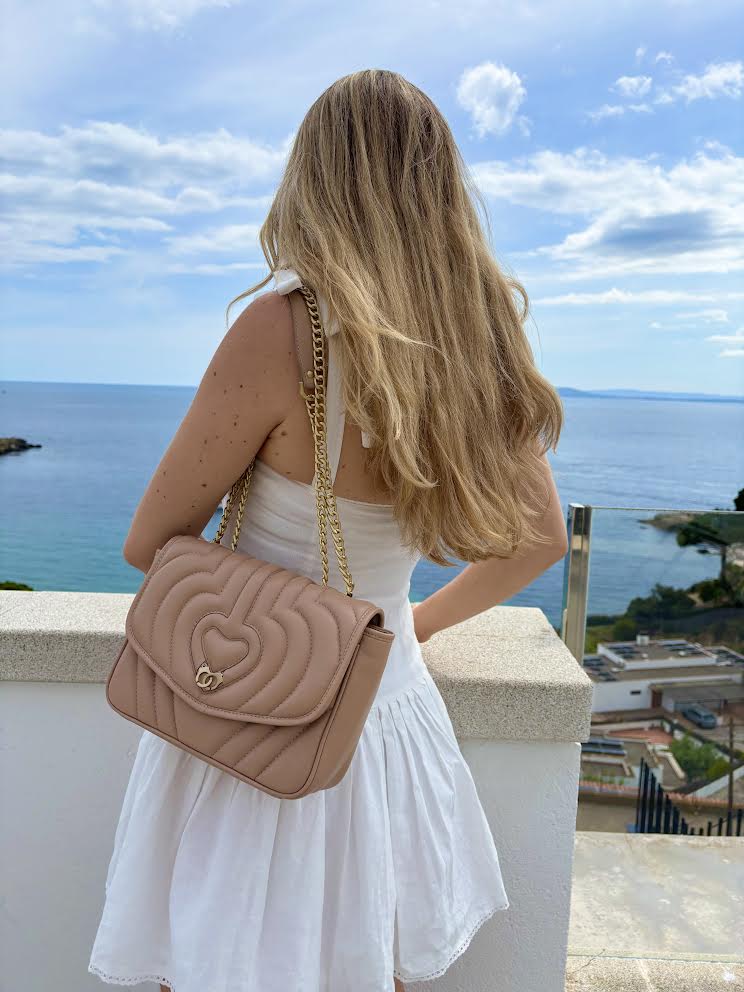 Sac trotteur à rabat SOFT MATELASSÉ - GOURIA Couleur Beige rosé