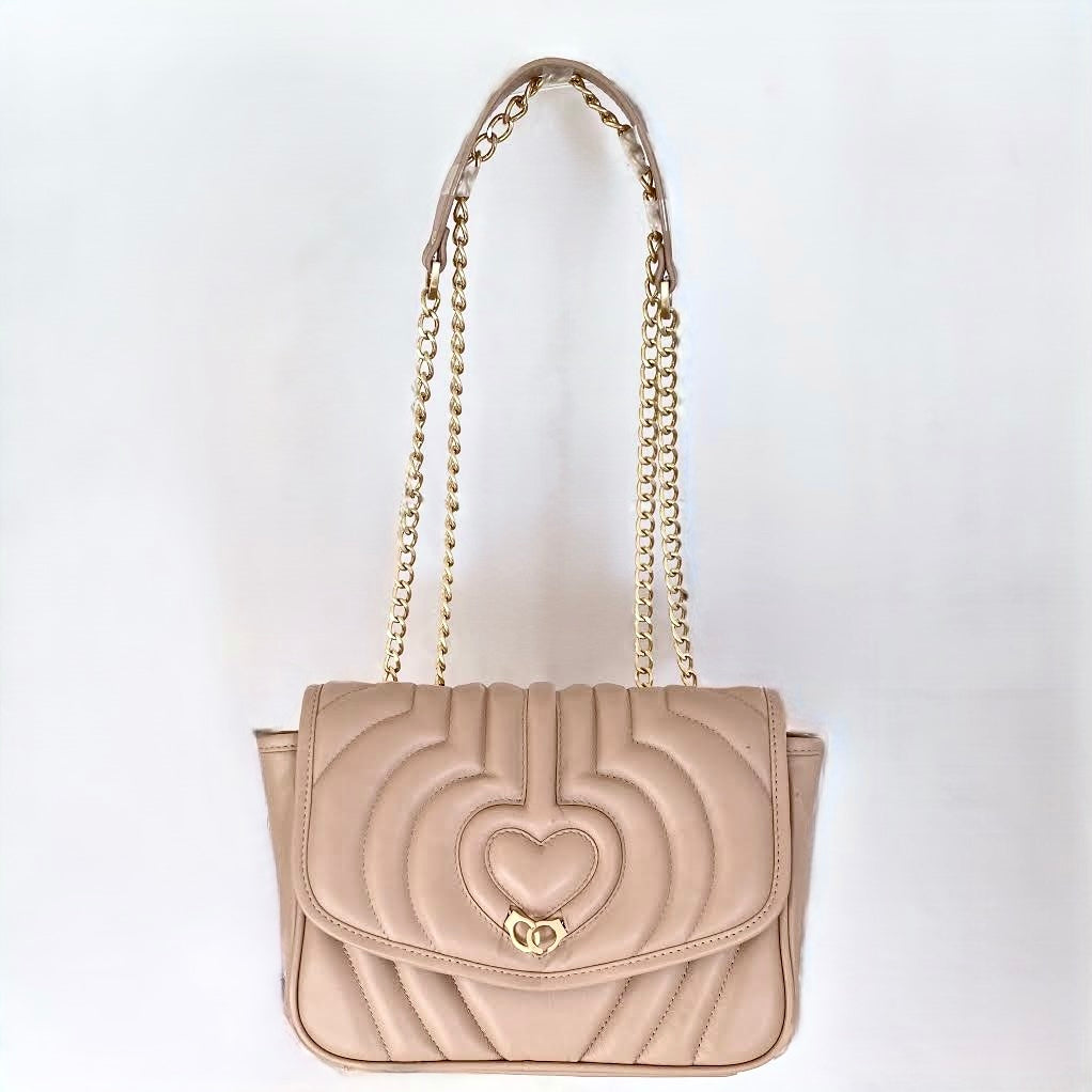 Sac trotteur à rabat - Beige rosé