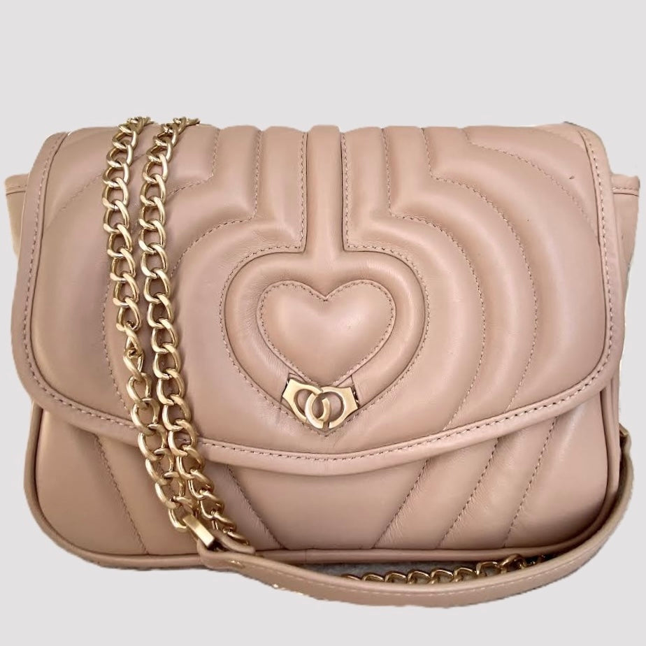 Sac trotteur à rabat - Beige rosé