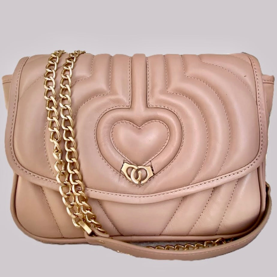 Sac trotteur à rabat - Beige rosé