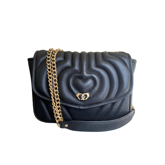 Sac trotteur à rabat - Noir