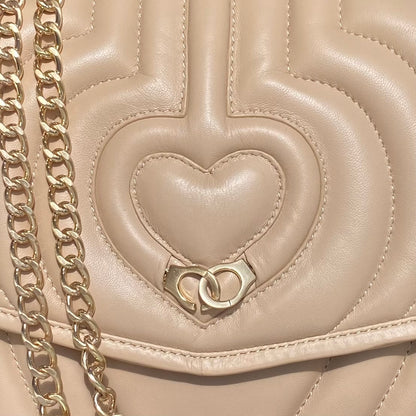 Sac trotteur à rabat SOFT MATELASSÉ - GOURIA Couleur Beige