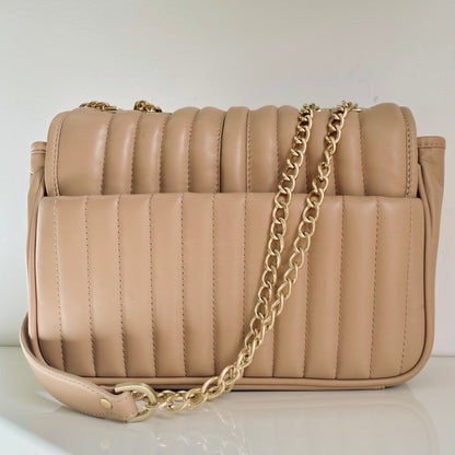 Sac trotteur à rabat SOFT MATELASSÉ - GOURIA Couleur Camel