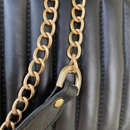 Sac trotteur à rabat SOFT MATELASSÉ - GOURIA Couleur Noir