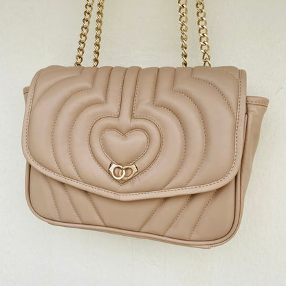 Sac trotteur à rabat SOFT MATELASSÉ - GOURIA Couleur Beige