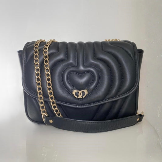 Sac trotteur à rabat SOFT MATELASSÉ - GOURIA Couleur Noir