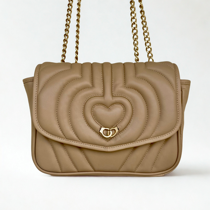 Sac trotteur à rabat SOFT MATELASSÉ - GOURIA Couleur Camel