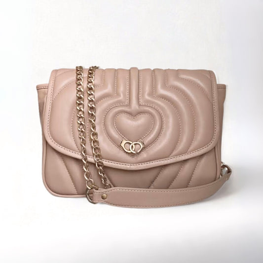 Sac trotteur à rabat SOFT MATELASSÉ - GOURIA Couleur Beige rosé