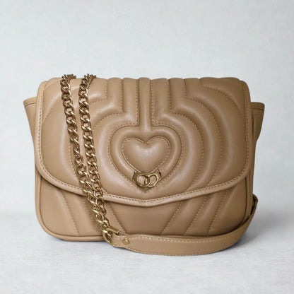 Sac trotteur à rabat SOFT MATELASSÉ - GOURIA Couleur Camel