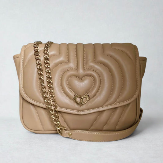 Sac trotteur à rabat SOFT MATELASSÉ - GOURIA Couleur Camel