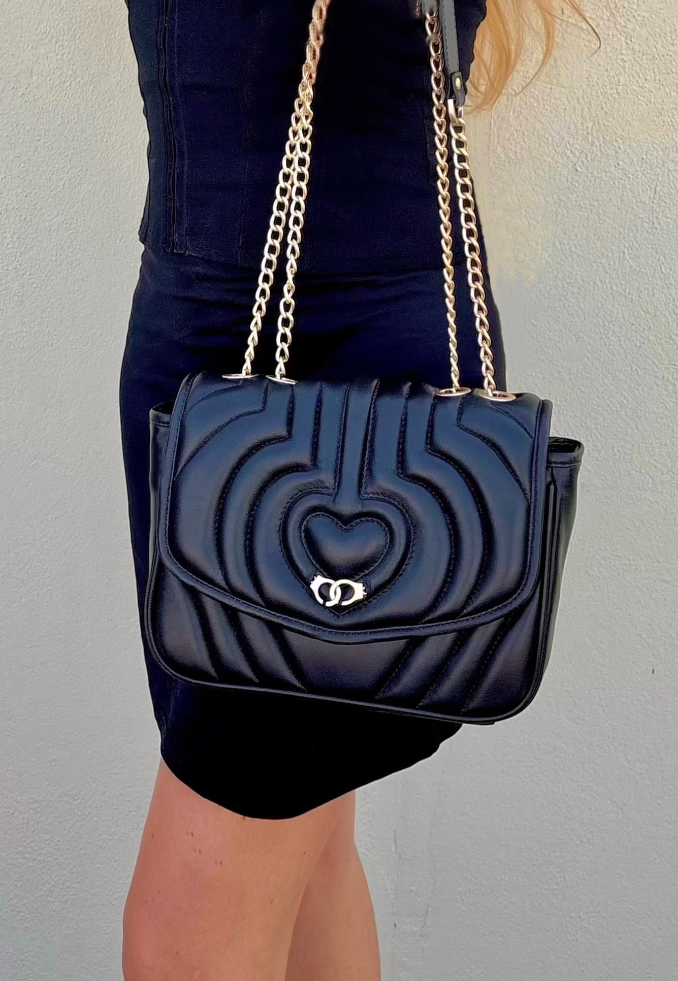 Sac trotteur à rabat - Noir