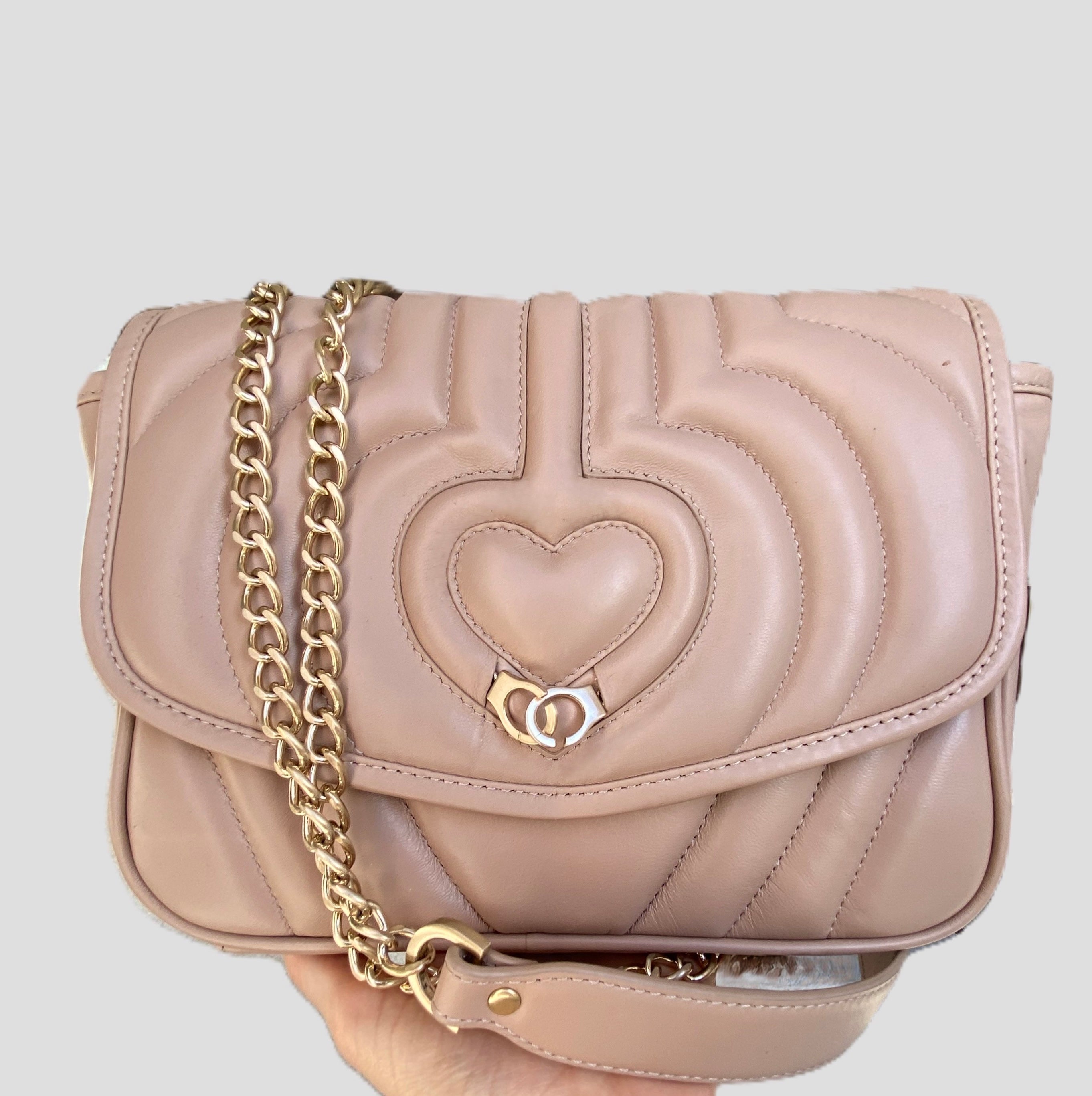 Sac trotteur à rabat - Beige rosé