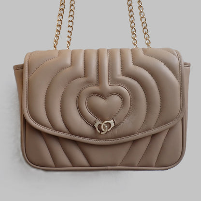 Sac trotteur à rabat SOFT MATELASSÉ - GOURIA Couleur Camel