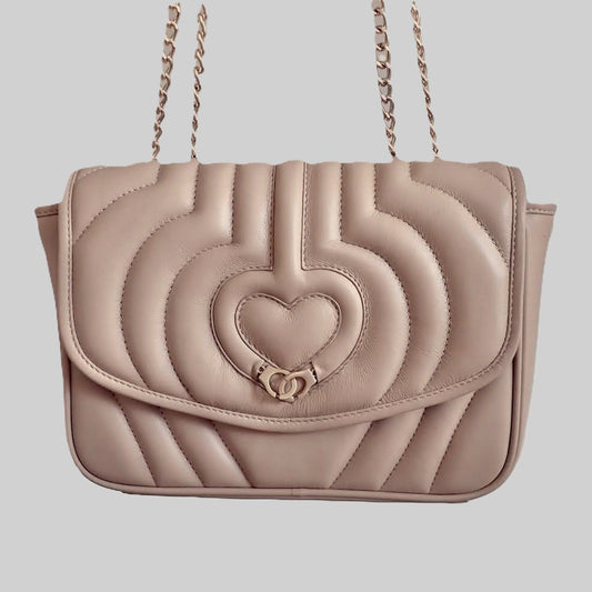 Sac trotteur à rabat SOFT MATELASSÉ - GOURIA Couleur Beige rosé