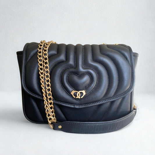 Sac trotteur à rabat SOFT MATELASSÉ - GOURIA Couleur Noir